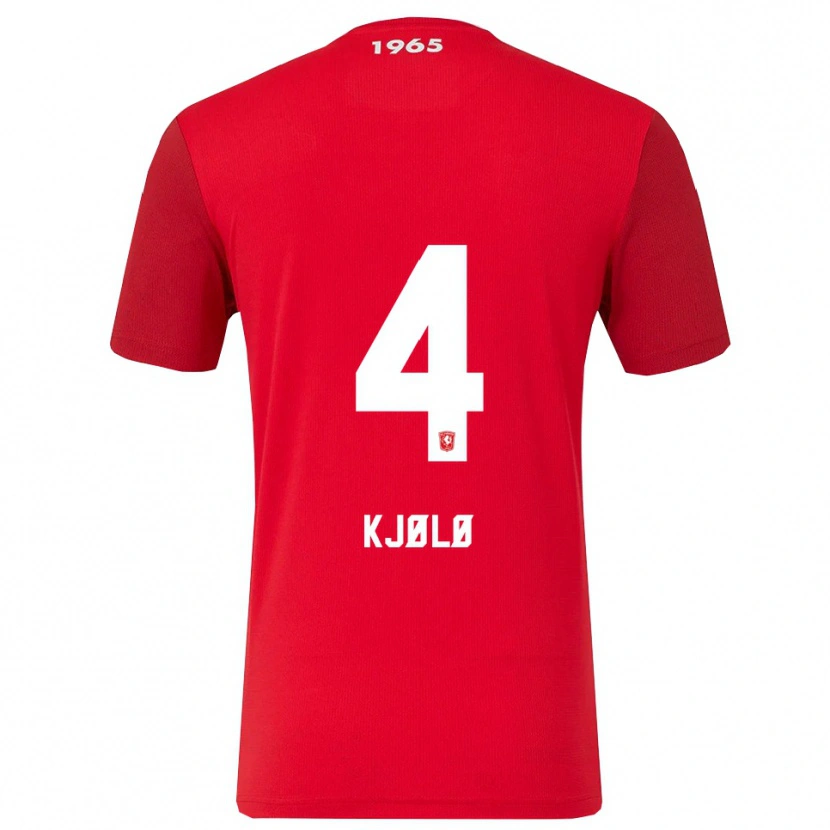 Danxen Kvinnor Mathias Kjølø #4 Röd Vit Hemmatröja Matchtröjor 2025/26 Tröjor T-Tröja