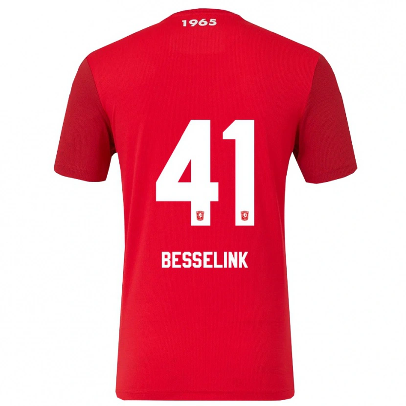 Danxen Kvinnor Gijs Besselink #41 Röd Vit Hemmatröja Matchtröjor 2025/26 Tröjor T-Tröja