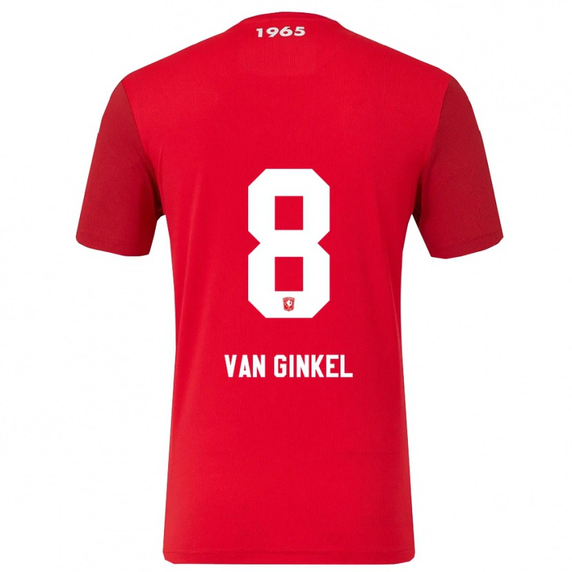 Danxen Kvinnor Danique Van Ginkel #8 Röd Vit Hemmatröja Matchtröjor 2025/26 Tröjor T-Tröja