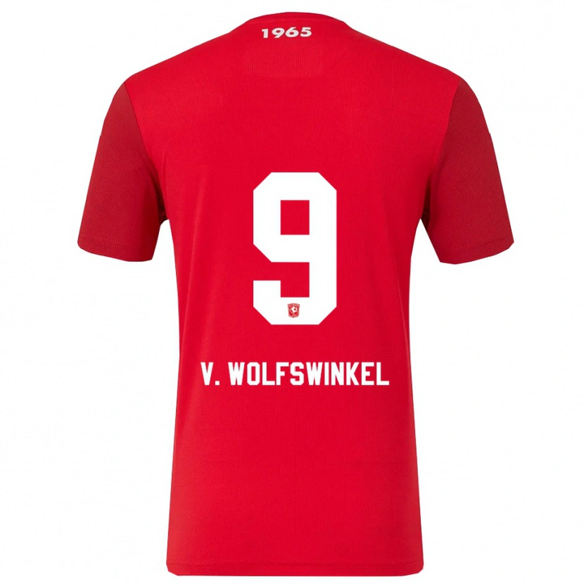 Danxen Kvinnor Ricky Van Wolfswinkel #9 Röd Vit Hemmatröja Matchtröjor 2025/26 Tröjor T-Tröja