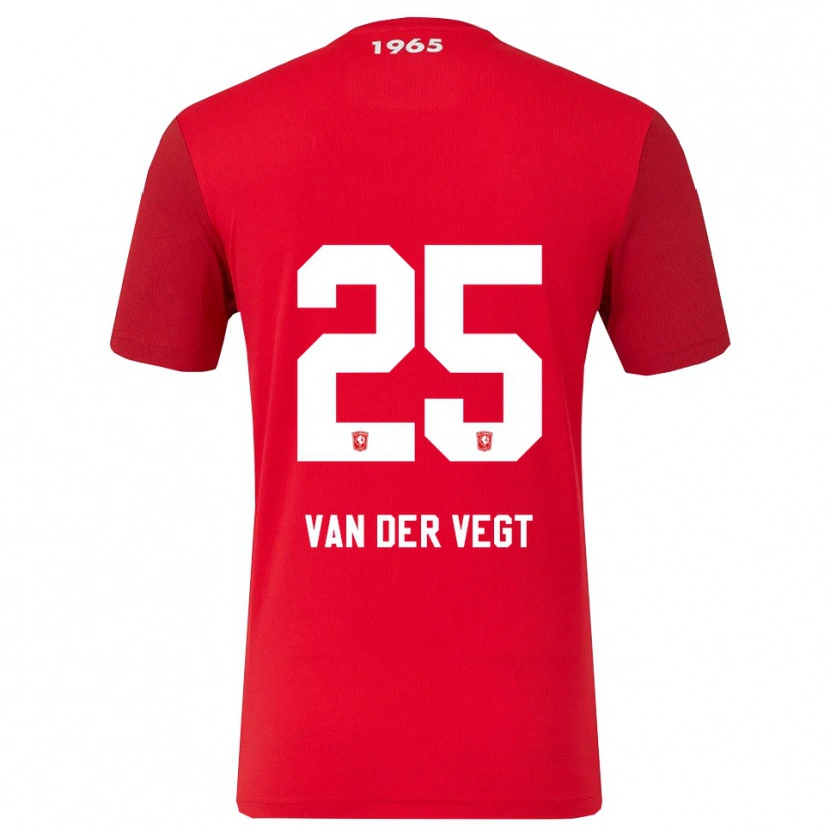 Danxen Kvinnor Imre Van Der Vegt #25 Röd Vit Hemmatröja Matchtröjor 2025/26 Tröjor T-Tröja