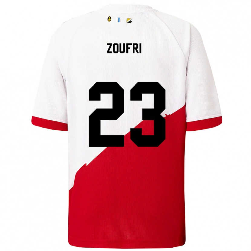 Danxen Kvinnor Rayen Zoufri #23 Vit Röd Hemmatröja Matchtröjor 2025/26 Tröjor T-Tröja