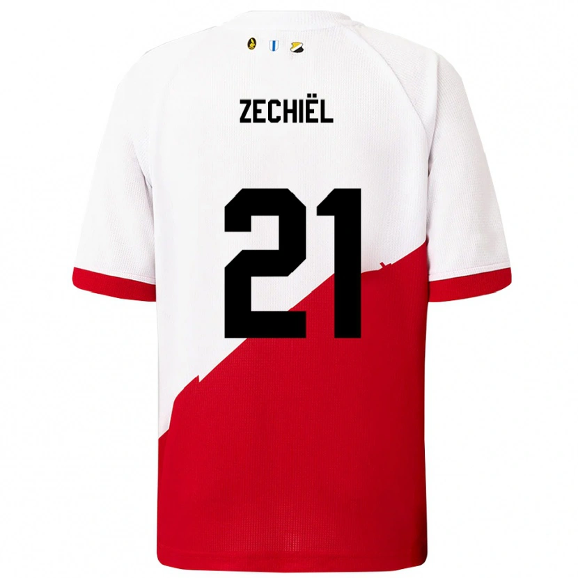 Danxen Kvinnor Gjivai Zechiël #21 Vit Röd Hemmatröja Matchtröjor 2025/26 Tröjor T-Tröja