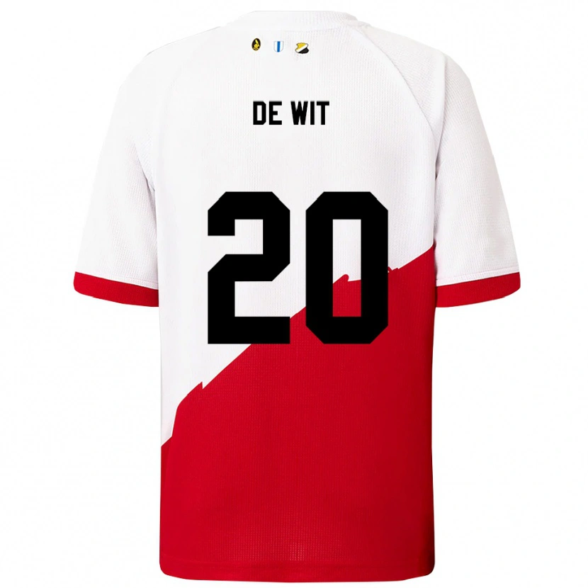 Danxen Kvinnor Dani De Wit #20 Vit Röd Hemmatröja Matchtröjor 2025/26 Tröjor T-Tröja