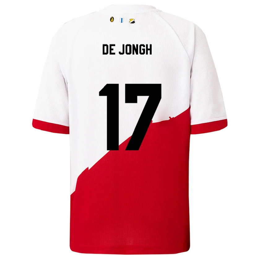 Danxen Kvinnor Bryan De Jongh #17 Vit Röd Hemmatröja Matchtröjor 2025/26 Tröjor T-Tröja