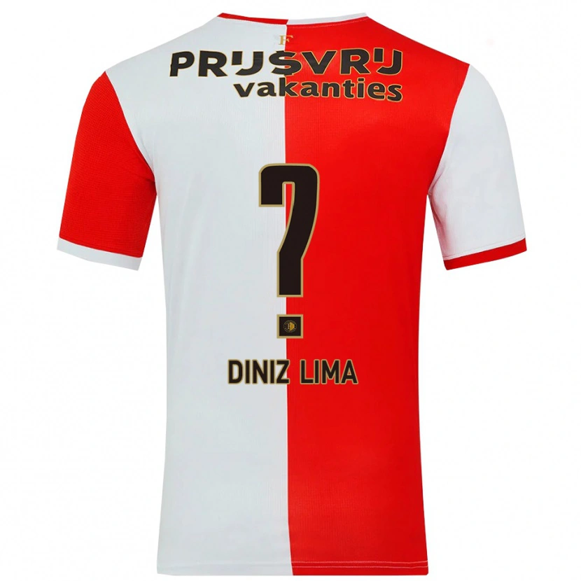 Danxen Kvinnor Lucas Diniz Lima #0 Röd Vit Hemmatröja Matchtröjor 2025/26 Tröjor T-Tröja