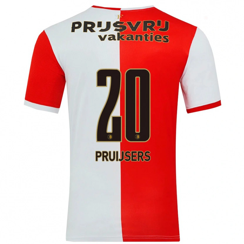 Danxen Kvinnor Tom Pruijsers #20 Röd Vit Hemmatröja Matchtröjor 2025/26 Tröjor T-Tröja