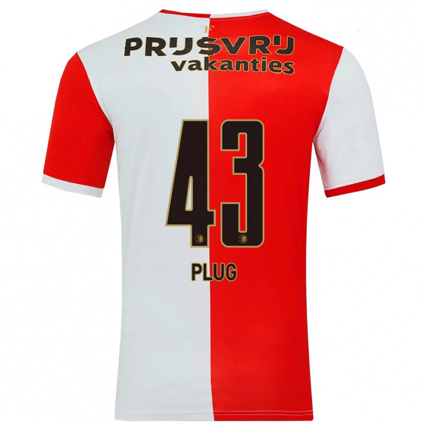 Danxen Kvinnor Jan Plug #43 Röd Vit Hemmatröja Matchtröjor 2025/26 Tröjor T-Tröja