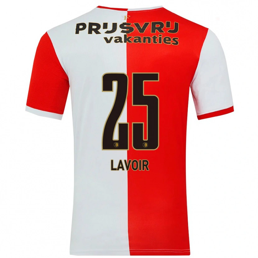 Danxen Kvinnor Romee Van De Lavoir #25 Röd Vit Hemmatröja Matchtröjor 2025/26 Tröjor T-Tröja
