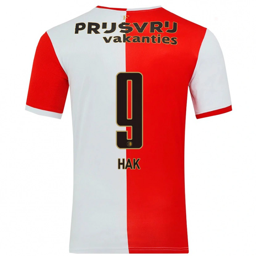 Danxen Kvinnor Xavi Hak #9 Röd Vit Hemmatröja Matchtröjor 2025/26 Tröjor T-Tröja