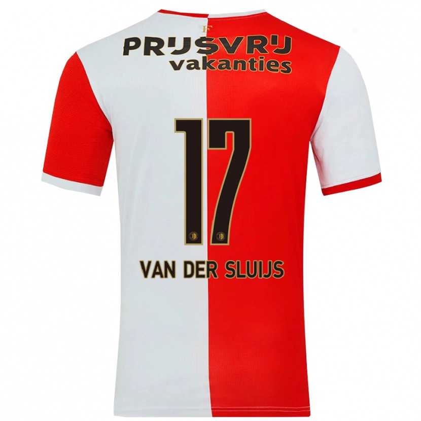 Danxen Kvinnor Noëlle Van Der Sluijs #17 Röd Vit Hemmatröja Matchtröjor 2025/26 Tröjor T-Tröja
