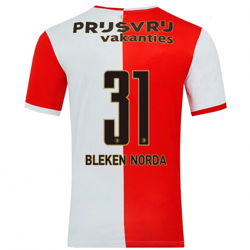 Danxen Kvinnor Haakon Bleken Norda #31 Röd Vit Hemmatröja Matchtröjor 2025/26 Tröjor T-Tröja