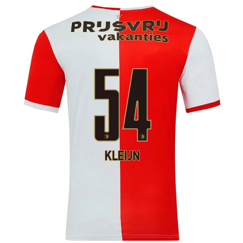 Danxen Kvinnor Mike Kleijn #54 Röd Vit Hemmatröja Matchtröjor 2025/26 Tröjor T-Tröja