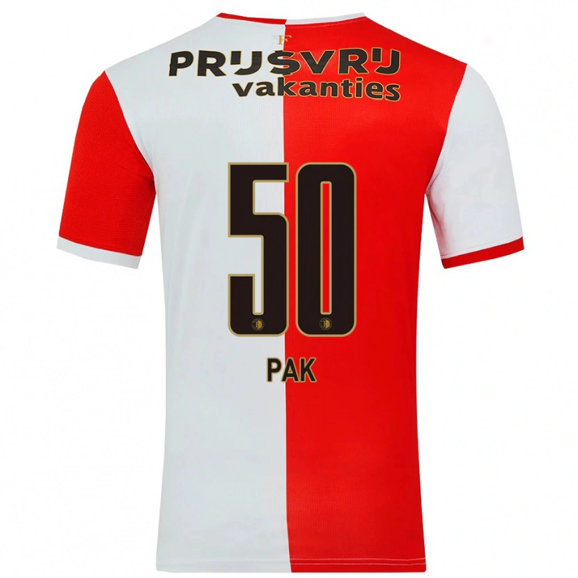 Danxen Kvinnor Sam Pak #50 Röd Vit Hemmatröja Matchtröjor 2025/26 Tröjor T-Tröja