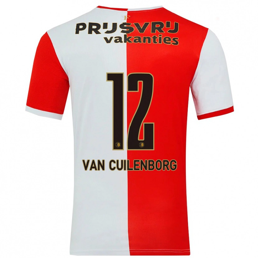 Danxen Kvinnor Joshua Wilbrenninck-Van Cuilenborg #12 Röd Vit Hemmatröja Matchtröjor 2025/26 Tröjor T-Tröja