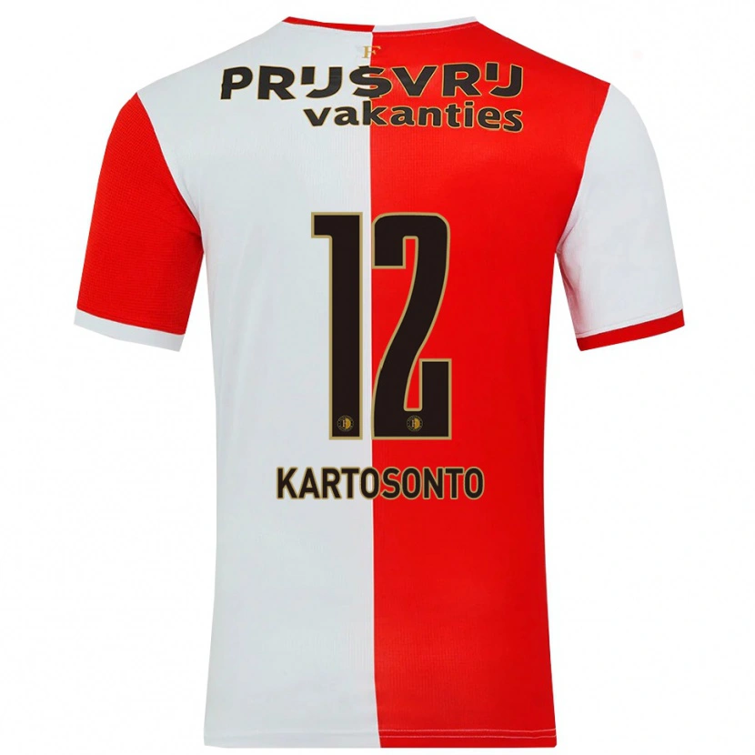 Danxen Kvinnor Sirano Kartosonto #12 Röd Vit Hemmatröja Matchtröjor 2025/26 Tröjor T-Tröja