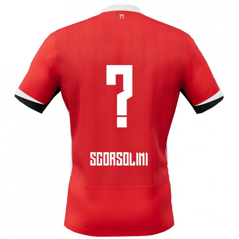 Danxen Kvinnor Luca Scorsolini #0 Röd Vit Hemmatröja Matchtröjor 2025/26 Tröjor T-Tröja