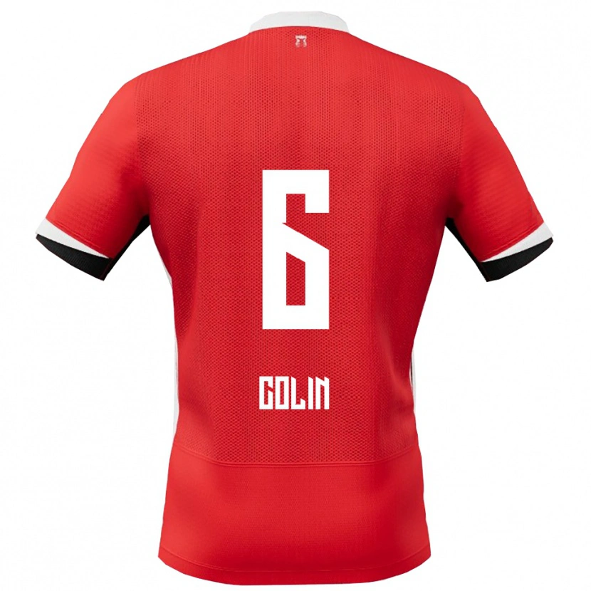 Danxen Kvinnor Isa Colin #6 Röd Vit Hemmatröja Matchtröjor 2025/26 Tröjor T-Tröja