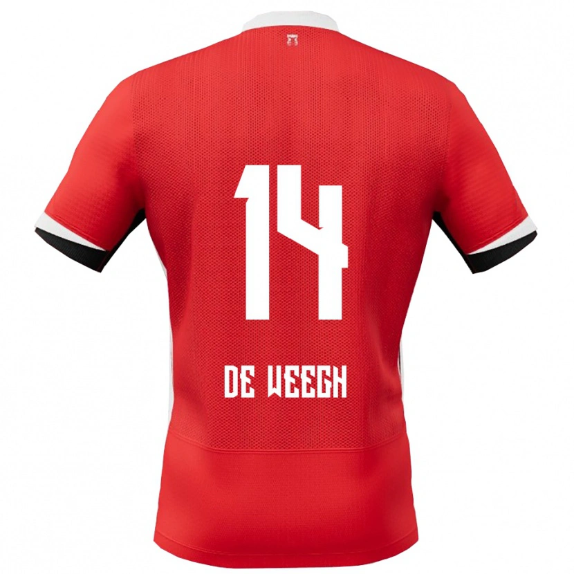 Danxen Kvinnor Bo Op De Weegh #14 Röd Vit Hemmatröja Matchtröjor 2025/26 Tröjor T-Tröja