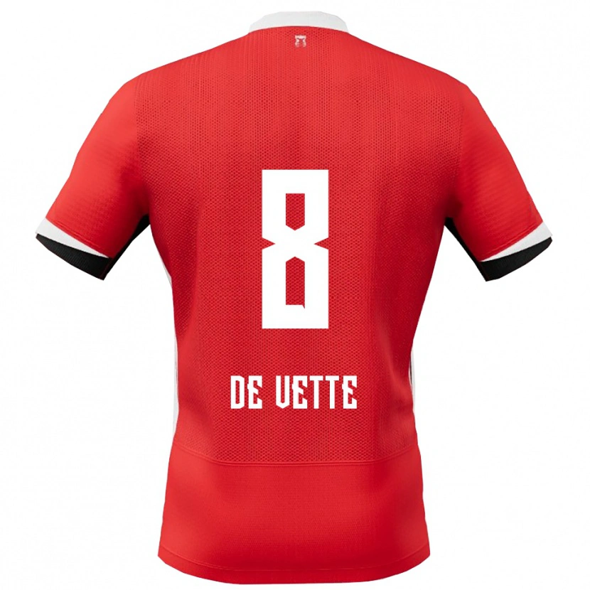 Danxen Kvinnor Manique De Vette #8 Röd Vit Hemmatröja Matchtröjor 2025/26 Tröjor T-Tröja