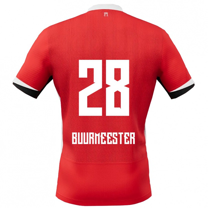 Danxen Kvinnor Zico Buurmeester #28 Röd Vit Hemmatröja Matchtröjor 2025/26 Tröjor T-Tröja