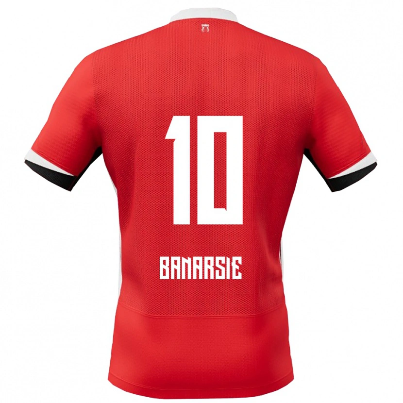 Danxen Kvinnor Amy Banarsie #10 Röd Vit Hemmatröja Matchtröjor 2025/26 Tröjor T-Tröja