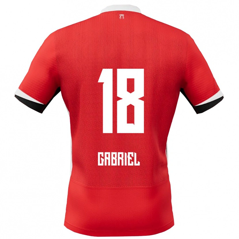 Danxen Kvinnor Gabriel Jongens #18 Röd Vit Hemmatröja Matchtröjor 2025/26 Tröjor T-Tröja