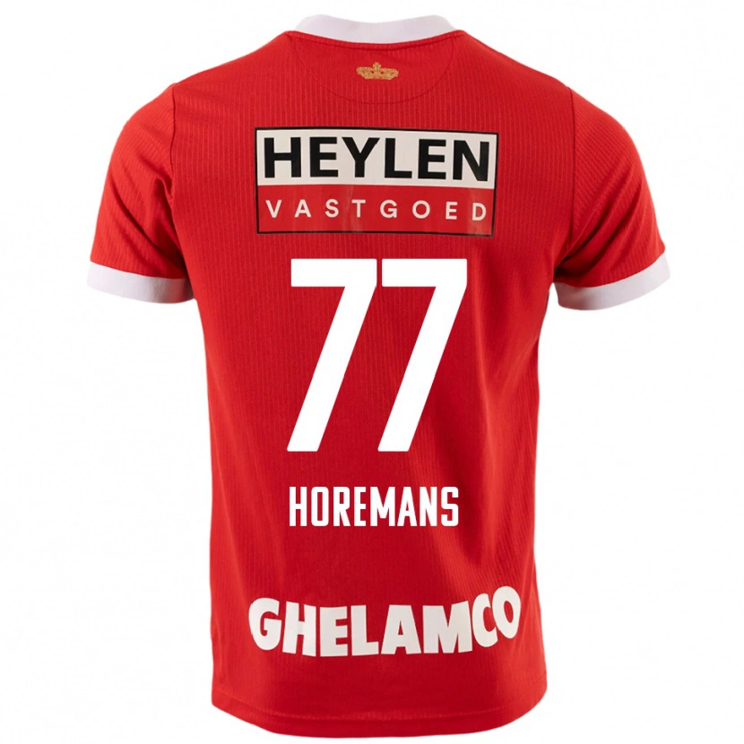 Danxen Kvinnor Milo Horemans #77 Röd Vit Hemmatröja Matchtröjor 2025/26 Tröjor T-Tröja