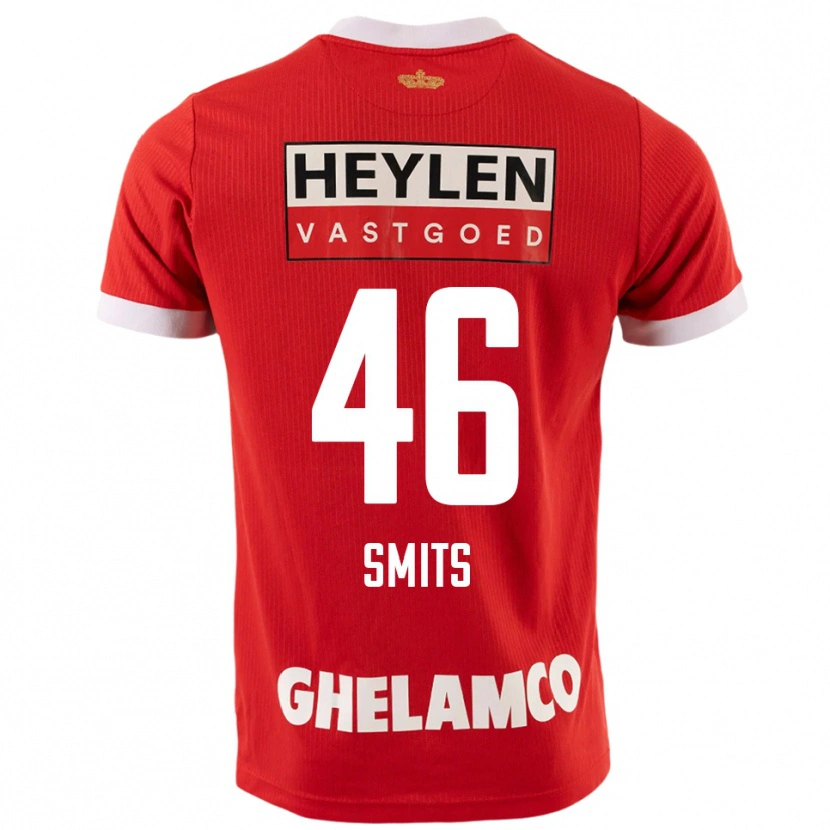 Danxen Kvinnor Milan Smits #46 Röd Vit Hemmatröja Matchtröjor 2025/26 Tröjor T-Tröja