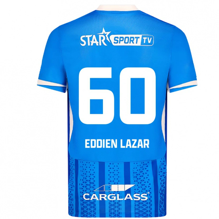 Danxen Kvinnor Saif Eddien Lazar #60 Blå Vit Hemmatröja Matchtröjor 2025/26 Tröjor T-Tröja