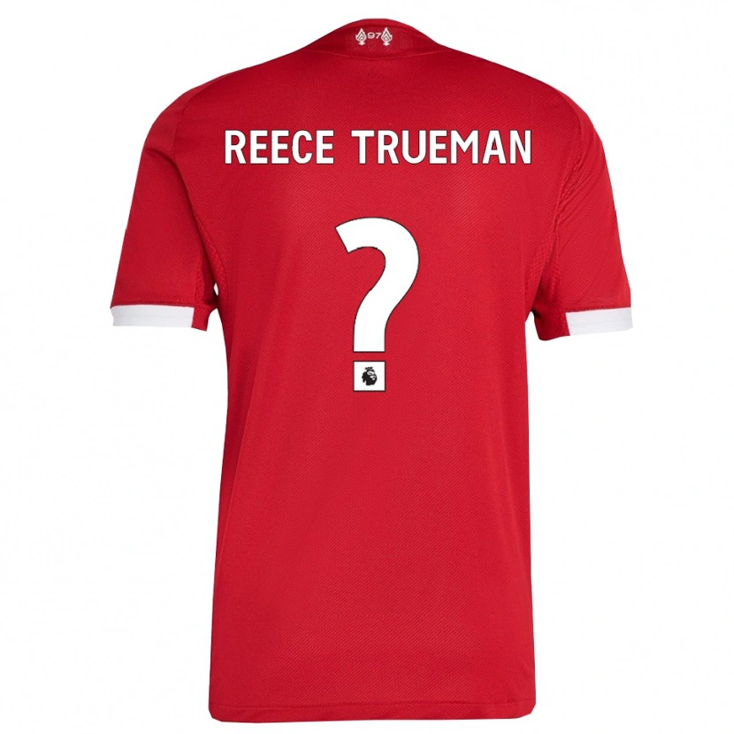 Danxen Kvinnor Reece Trueman #0 Röd Vit Hemmatröja Matchtröjor 2025/26 Tröjor T-Tröja