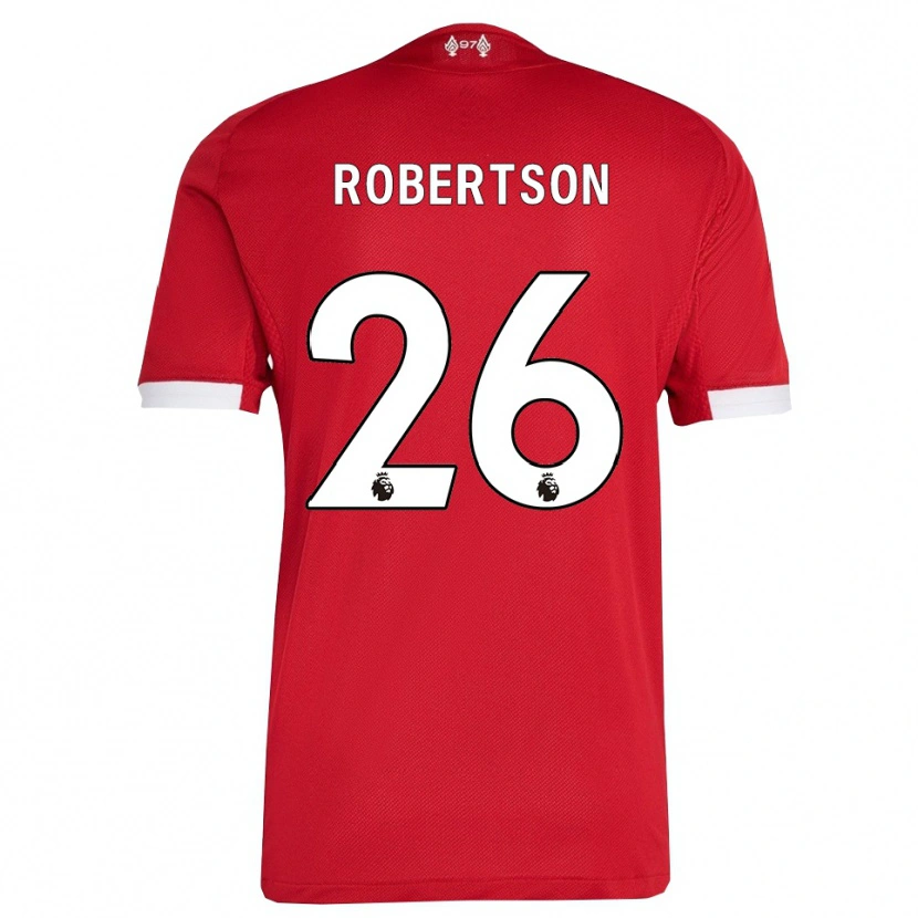 Danxen Kvinnor Andrew Robertson #26 Röd Vit Hemmatröja Matchtröjor 2025/26 Tröjor T-Tröja