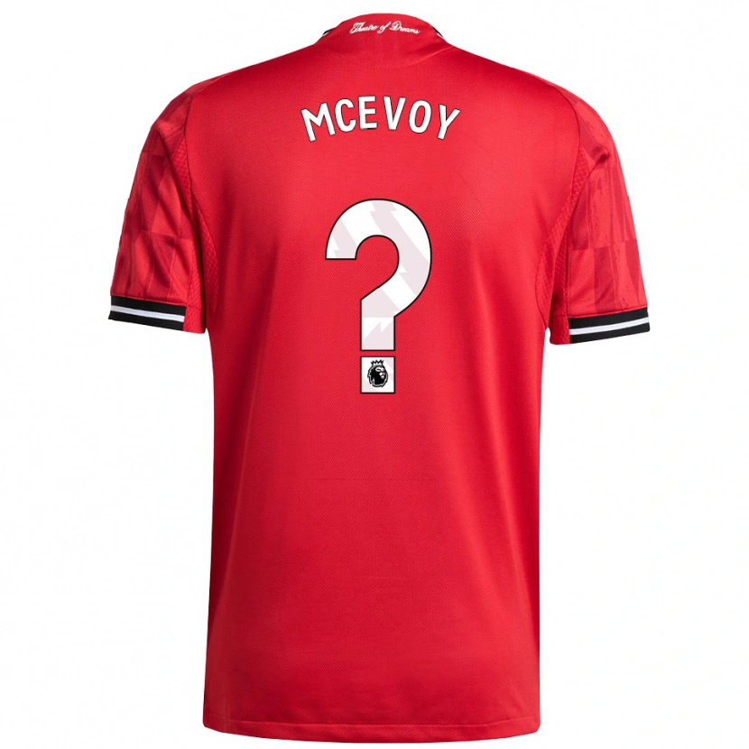 Danxen Kvinnor Jay Mcevoy #0 Röd Svart Vit Hemmatröja Matchtröjor 2025/26 Tröjor T-Tröja
