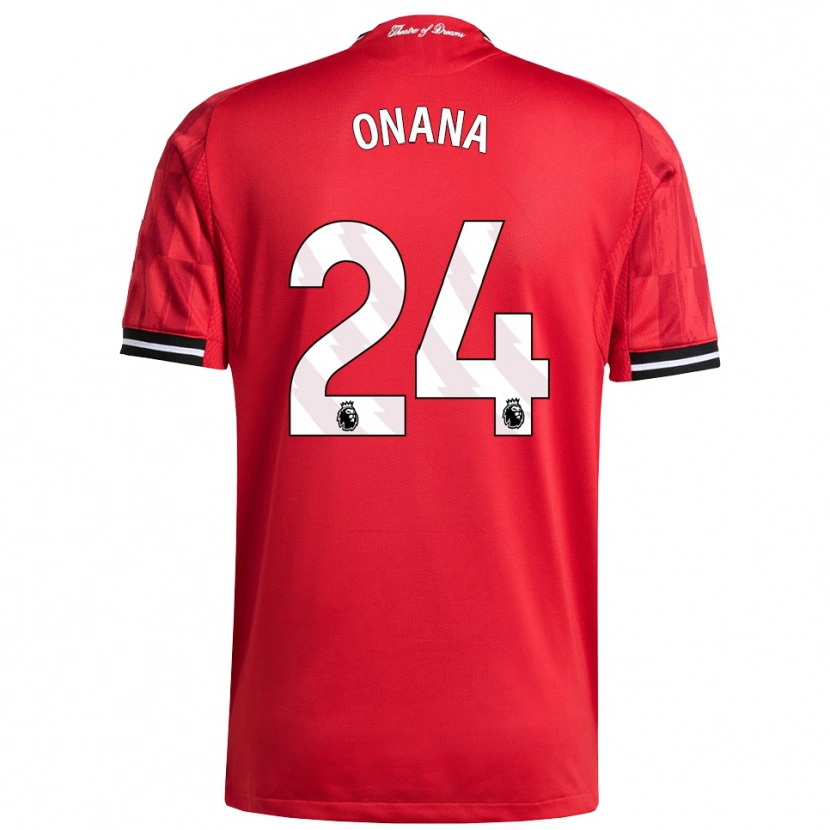 Danxen Kvinnor André Onana #24 Röd Svart Vit Hemmatröja Matchtröjor 2025/26 Tröjor T-Tröja