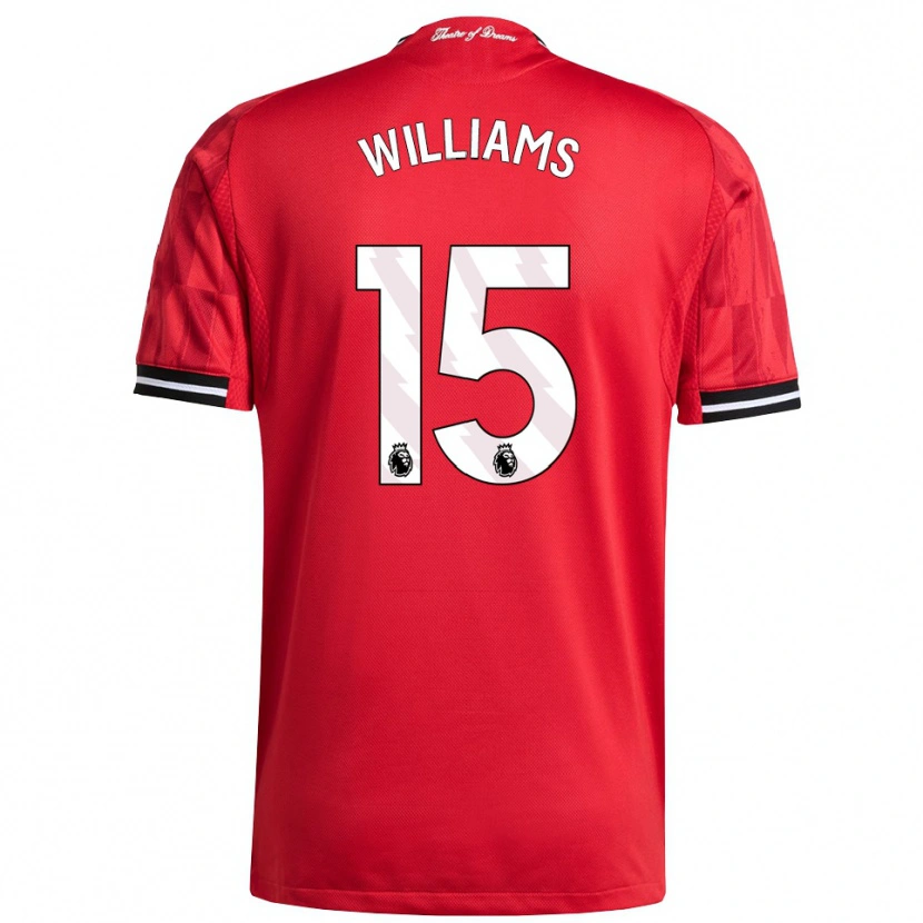 Danxen Kvinnor Joe Williams #15 Röd Svart Vit Hemmatröja Matchtröjor 2025/26 Tröjor T-Tröja