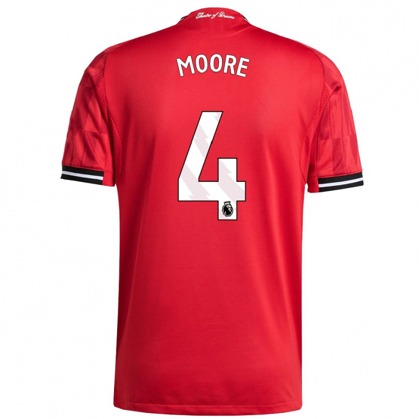 Danxen Kvinnor Jade Moore #4 Röd Svart Vit Hemmatröja Matchtröjor 2025/26 Tröjor T-Tröja
