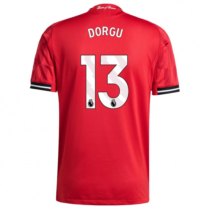 Danxen Kvinnor Patrick Dorgu #13 Röd Svart Vit Hemmatröja Matchtröjor 2025/26 Tröjor T-Tröja