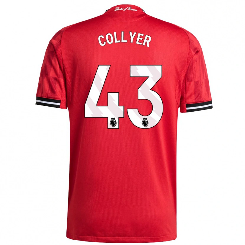 Danxen Kvinnor Toby Collyer #43 Röd Svart Vit Hemmatröja Matchtröjor 2025/26 Tröjor T-Tröja