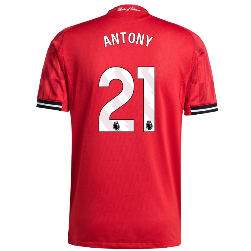 Danxen Kvinnor Antony #21 Röd Svart Vit Hemmatröja Matchtröjor 2025/26 Tröjor T-Tröja