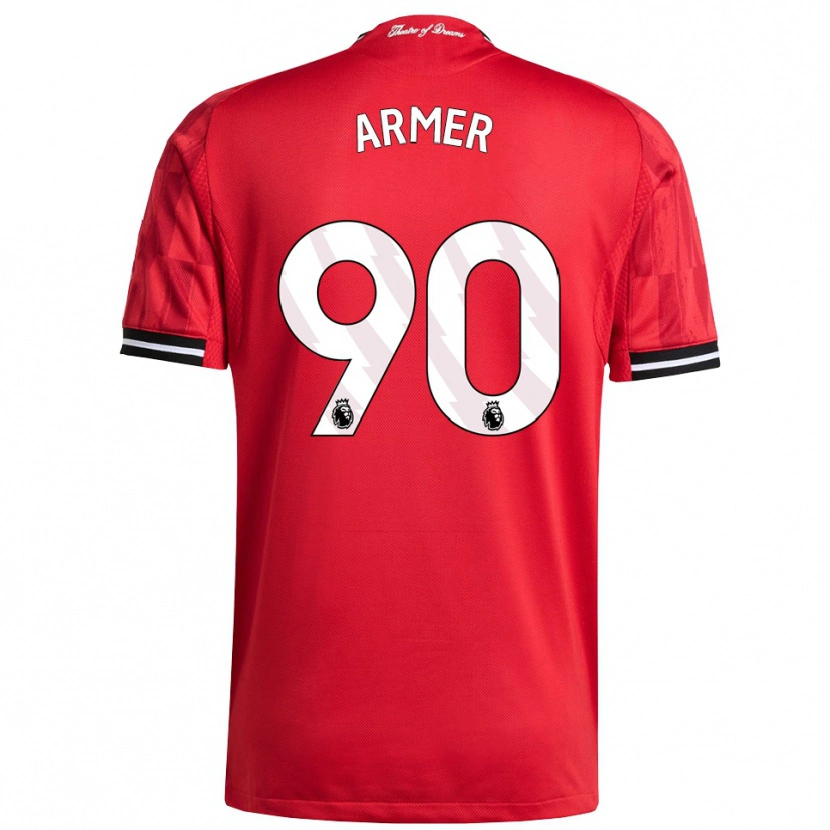 Danxen Kvinnor Daniel Armer #90 Röd Svart Vit Hemmatröja Matchtröjor 2025/26 Tröjor T-Tröja