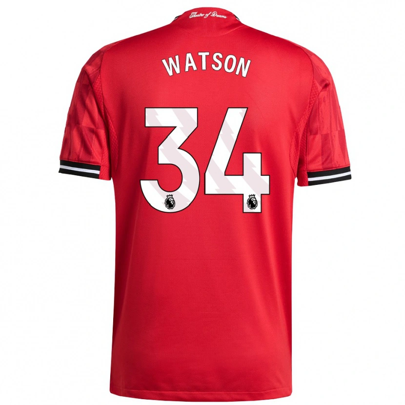 Danxen Kvinnor Emma Watson #34 Röd Svart Vit Hemmatröja Matchtröjor 2025/26 Tröjor T-Tröja