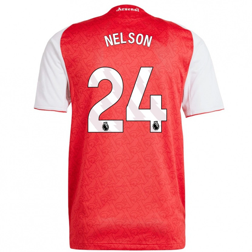 Danxen Kvinnor Reiss Nelson #24 Röd Vit Hemmatröja Matchtröjor 2025/26 Tröjor T-Tröja