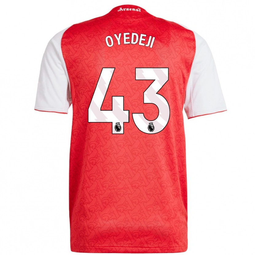 Danxen Kvinnor Nathan Butler Oyedeji #43 Röd Vit Hemmatröja Matchtröjor 2025/26 Tröjor T-Tröja