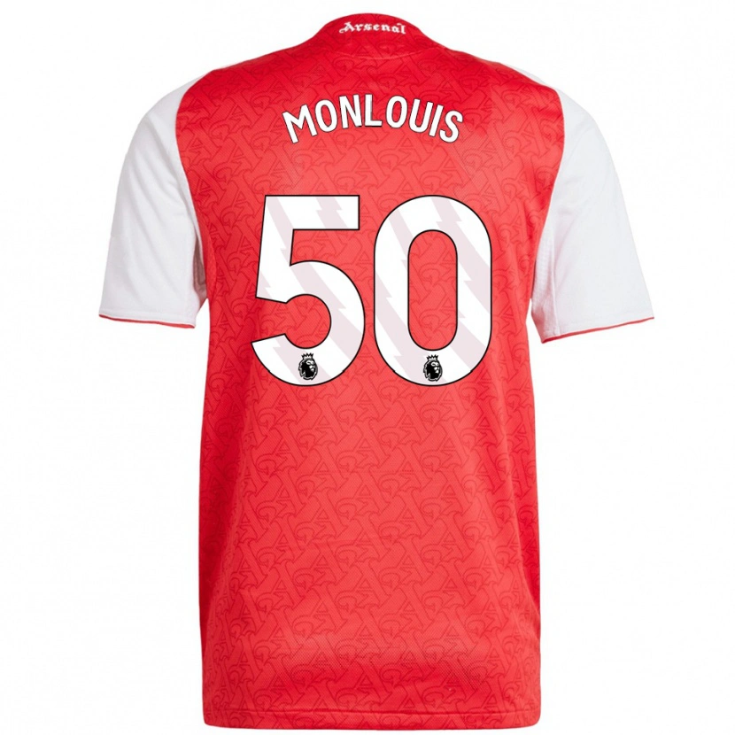 Danxen Kvinnor Zane Monlouis #50 Röd Vit Hemmatröja Matchtröjor 2025/26 Tröjor T-Tröja