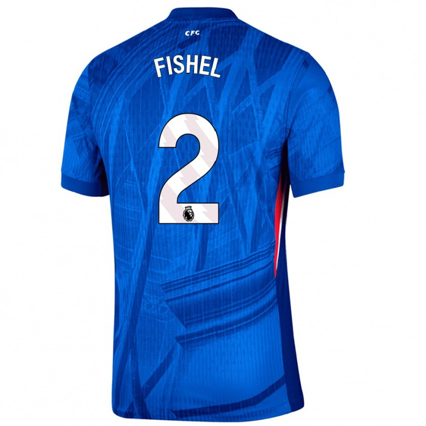 Danxen Kvinnor Mia Fishel #2 Blå Vit Hemmatröja Matchtröjor 2025/26 Tröjor T-Tröja