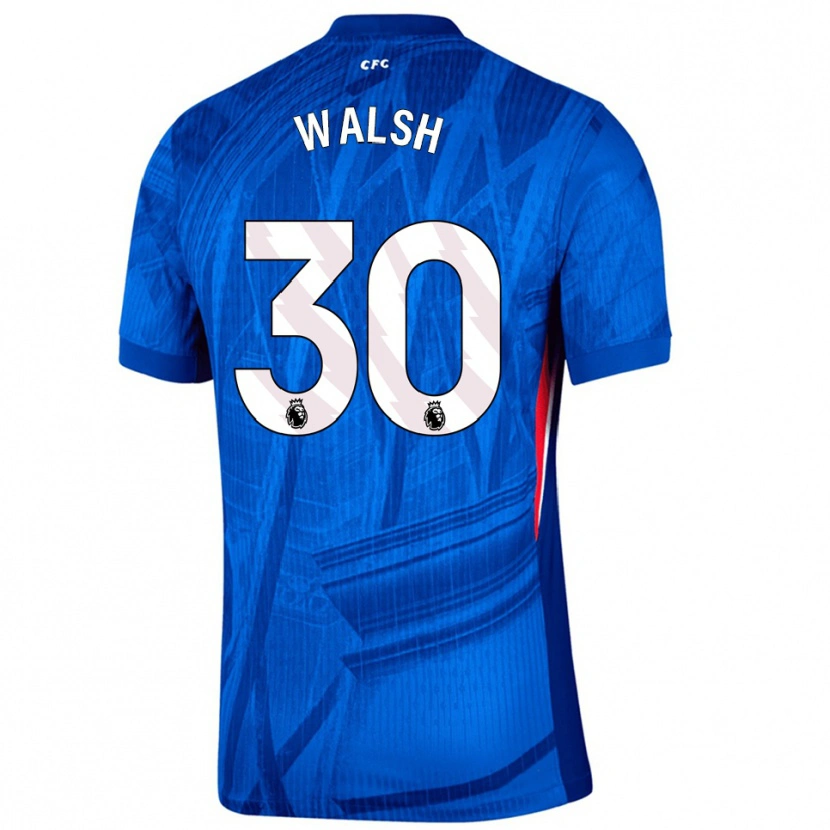 Danxen Kvinnor Keira Walsh #30 Blå Vit Hemmatröja Matchtröjor 2025/26 Tröjor T-Tröja