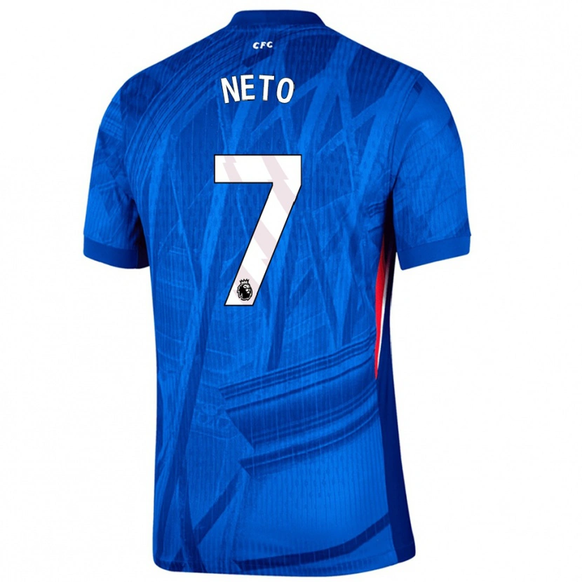 Danxen Kvinnor Pedro Neto #7 Blå Vit Hemmatröja Matchtröjor 2025/26 Tröjor T-Tröja