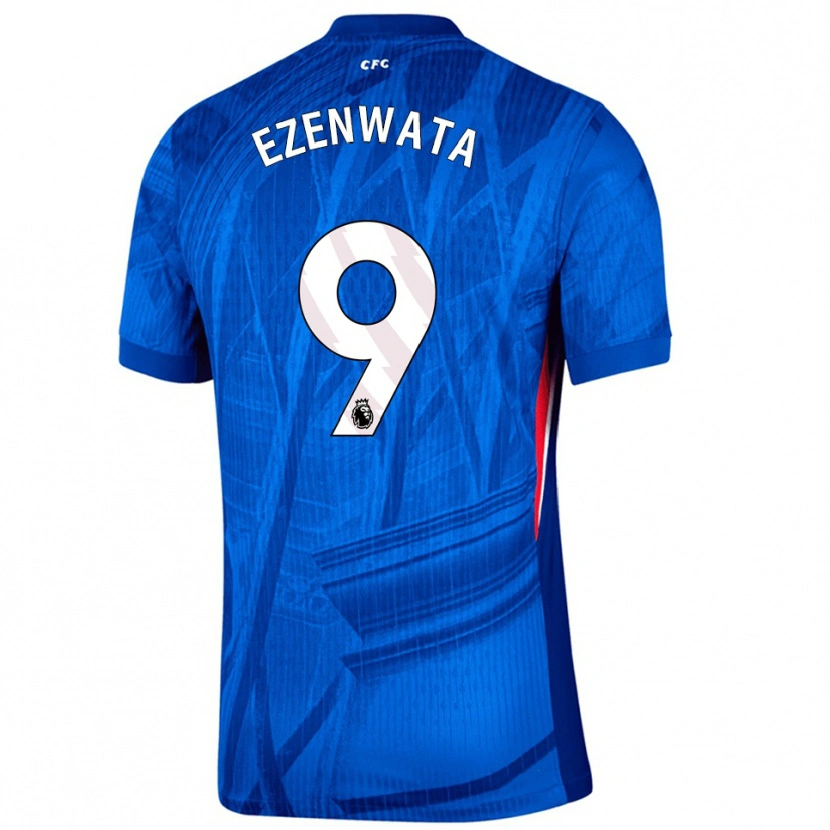 Danxen Kvinnor Chizaram Ezenwata #9 Blå Vit Hemmatröja Matchtröjor 2025/26 Tröjor T-Tröja