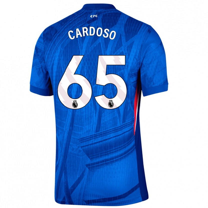 Danxen Kvinnor Leo Cardoso #65 Blå Vit Hemmatröja Matchtröjor 2025/26 Tröjor T-Tröja
