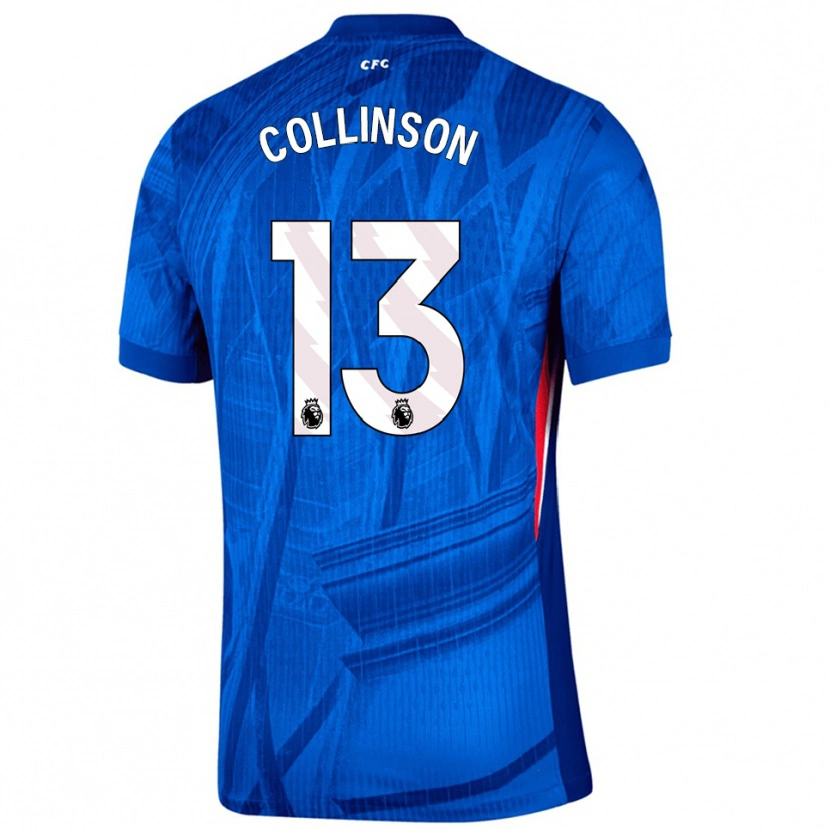 Danxen Kvinnor Isaac Collinson #13 Blå Vit Hemmatröja Matchtröjor 2025/26 Tröjor T-Tröja